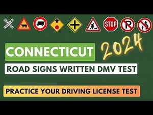 Connecticut DMV Written Road Signs Test 2024 | Driving License | DMV Computer Test in Connecticut US
