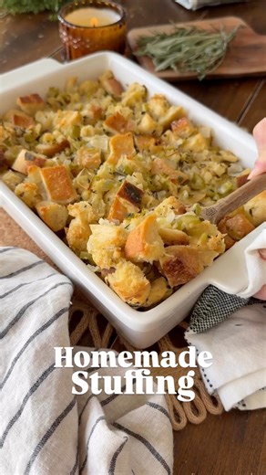 6.8K views · 33 reactions | New Recipe!! Homemade Stuffing #thanksgivingsides #sidedish #stuffing | The Real Food Dietitians | Facebook