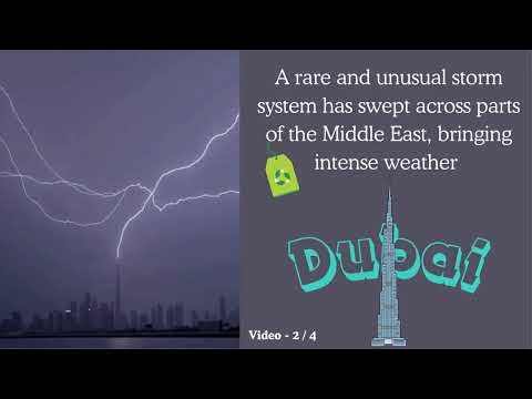 A rare and unusual storm system has swept across parts of the Middle East, bringing intense weather😱