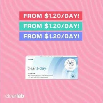Clearlab Clear 1 day Daily Contact Lenses