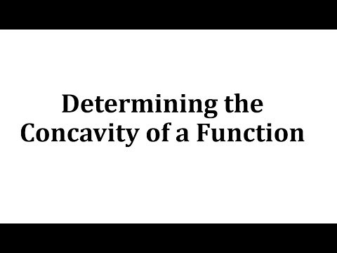 Determining the concavity of a function