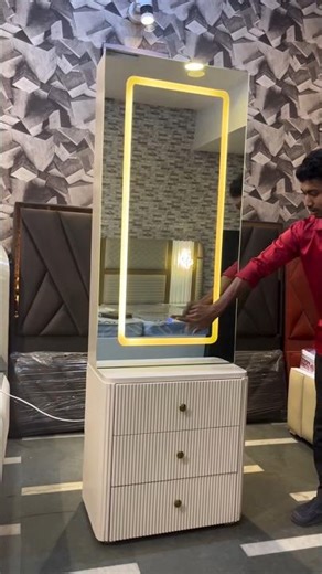 Diamond glass Uluberia LED light mirror🪞#viral #interiordesign #trendingshorts #shortsfeed #led