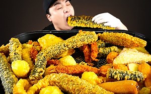 【ddeong-gae】天妇罗拼盘 红薯&炸虾&紫菜&苏子叶&鱿鱼