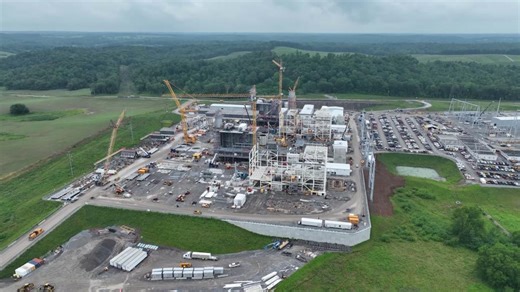 Construction is progressing on our new 1,450-megawatt Cumberland Combined Cycle Plant in Middle Tennessee. 🏗️🛠️ This massive project, slated for completion in 2026, brings up to 1,100 skilled labor and union jobs to the site daily. When complete, this plant will supply enough power for over 800,000 homes! 🇺🇸🏡 | Tennessee Valley Authority