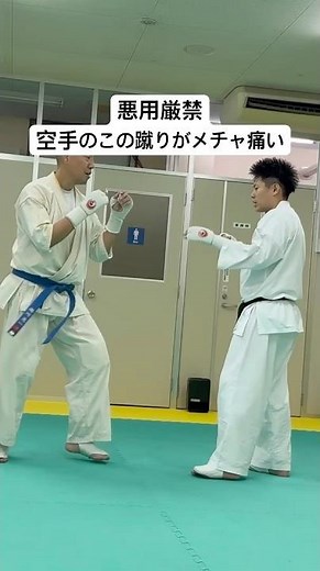 太ももを一撃で粉砕できるくらい痛いローキックの蹴り方です。太もも鍛えてないと本当つらいっす #空手 #格闘技 #筋トレ #karate
