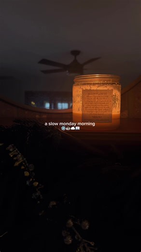 Slow Monday mornings just hit different 🤍 Coffee pouring, candles flickering, snow flurries outside, a good book, a cat nearby, and dogs playing in the background. No rush today. #slowmorning #cozyvibes #wintercalm #simplejoys #cozylife