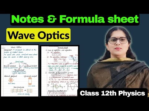 Wave Optics Notes & Formula Sheet | Class 12 Physics | #class12physics ‪@jyotisharmaphysics‬