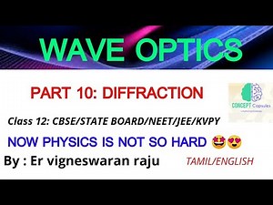 WAVE OPTICS 10/ DIFFRACTION 01/ single slit/ diffraction/ CLASS 12/ CBSE/ NCERT/TAMIL CONCEPT CAPSUL