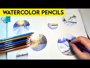 Top 3 Tips for Watercolor Pencils ✶ snowy sketching inspiration (relaxing)