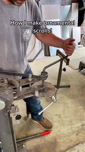 This is how I make my scrolls for ornamental gates or handrails on the shop outfitters ornamental bender #chiassonsmoke #fabrication #welding #diyprojects | Chiasson Smoke