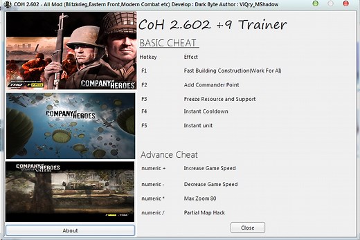 Company of Heros 2.602 Trainer  9 file