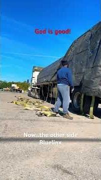 Bluelinx - untarping getting a workout lol #flatbed #driver #trucker #load #receiver #reload