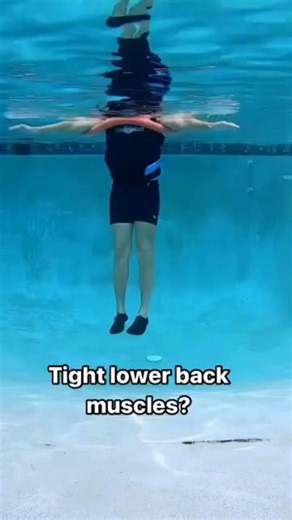 PoolFit on Instagram: "Got back pain or spinal compression? 🌀 Mark’s got a game-changing tip from his Deep Flex Rx Poolfit video: just hang vertically in deep water! 💧 It’s the same relief as hanging upside down — but way more relaxing. 😌 #Poolfit #WaterStretches #SpinalDecompression"