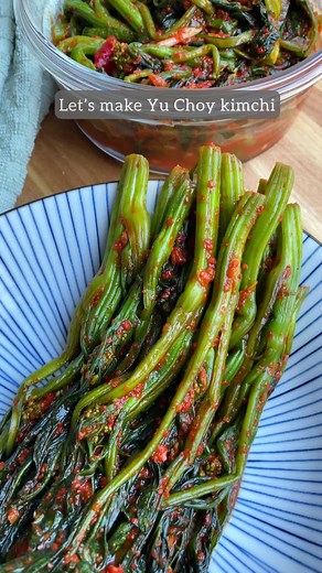 Delicious Homemade YU CHOY Kimchi Recipe by Mom | Korean Cooking