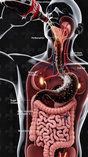How Coca-Cola Affects Your Stomach, Intestines & Kidneys | 3D Medical View. #coke #alcoholbeverages