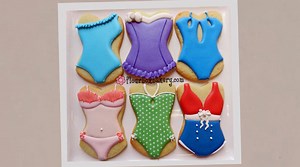 What's your swimsuit style? Check out this cute video showing six different cookie designs from start to finish! | The Flour Box