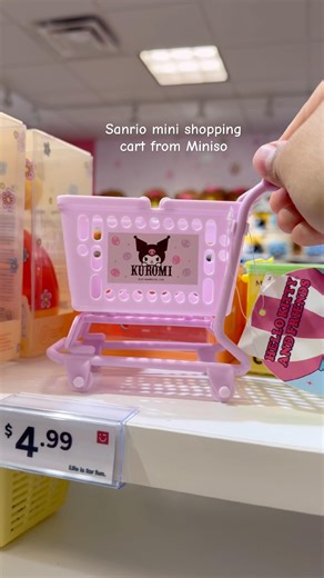 Found the cutest Sanrio mini cart at Miniso🛒🥹💗✨ #sanrio #shopping #myminisousa #minisoambassador