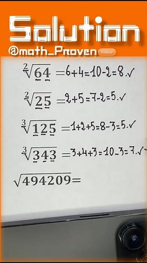 Unlock square & cube roots with digit sum magic– no calculator! 🤯📐#MathTricks #MentalMath #SquareRoo