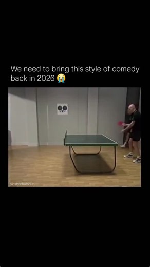 Old Style Humour on Instagram: "😂 Credit: The Sketch Show 🎥 Interesting Fact: In The Sketch Show’s “I’m playing ping” sketch, the prop department designed a custom one-sided ping-pong table so the ball would immediately roll away after a single hit. The gag depended on the setup looking perfectly ordinary, which made Jim Tavare’s deadpan line “I’m playing ping” feel completely sincere at first. Crew notes mention that several early takes were unusable because the ball bounced back unexpectedly
