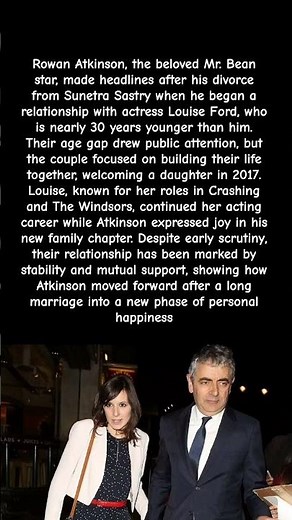 Rowan Atkinson married actress Louise Ford nearly 30 years his junior #mrbean #shorts #viral