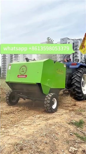 Tractor Mounted 3 Point Hitch Mini hay Round Baler Machine with collecting silage #machinerychannel