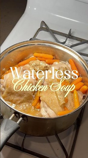 Waterless Chicken Soup. Easy recipe for dinners. #food #easyrecipe #weeknightdinners #comfortfood