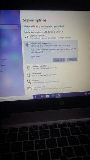 HP 🫆Finger pin Swipe Sensor in 30 Seconds! Pin 🔒?👨🏻‍💻 #hp #laptop #lock #windows #pinlock