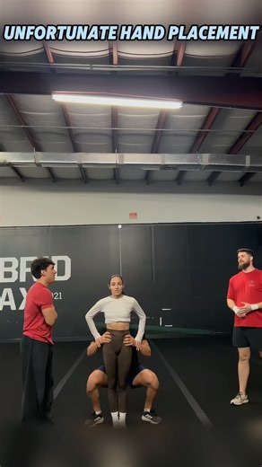 Unfortunate hand placement #delaneyporazinski #danielbuyeske #cheer #stunts #partnerstunt