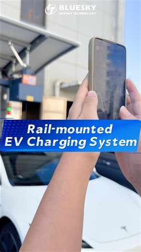 Rail-Mounted EV Charging System | One Charger for Multiple Parking Spaces