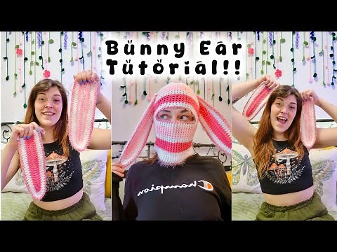 Crochet Bunny Ear Tutorial 🐰| Easy, Beginner Friendly DIY Project! 🧶✨