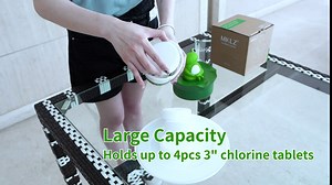 Chlorine Floater for Pool, Floating Large Chlorine Dispenser, Bromine Tablet Holder, Fits 1 and 3 Inch Tablets for Above & In-Ground Swimming Pools, Spa Hot Tub, Funny Frog Float