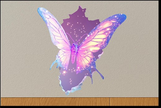 3D Butterfly Fairy Wall Decal - Fantasy Decor - Etsy