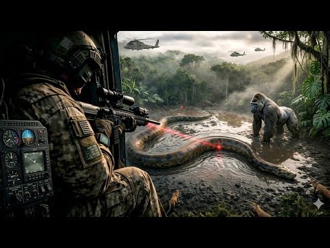 BIGGEST Snake Ever vs Military Helicopter 🚁 Gorilla Ambush in the Jungle! | Overkill Zone