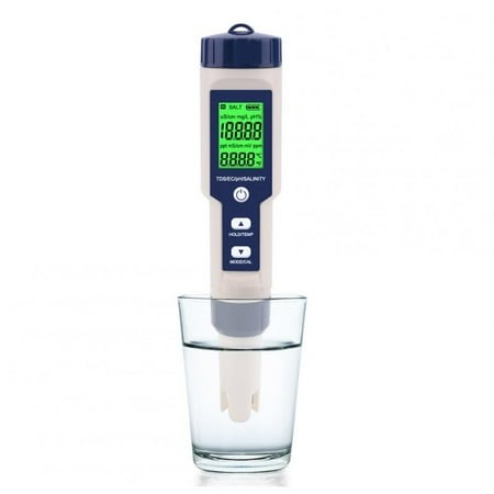 5 In 1 Digital Water Quality Monitor Tester Tds/ec/ph/salinity/temperature Meter For Swimming Pool Drinking Water Aquarium 9909 is without backlit - Walmart.ca