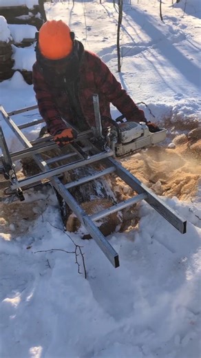 how to mill a log with Alaskan chainsaw mill