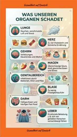 8 Gewohnheiten, die deine Organe heimlich schädigen! ⚠️ #deutsch #gesundheit