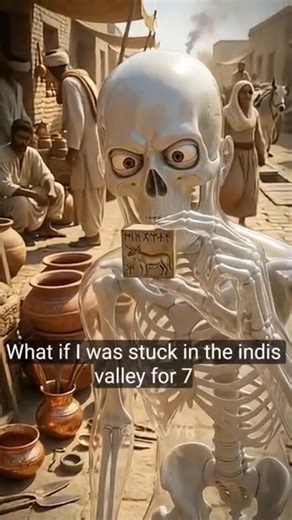 skeleton character“What if you suddenly woke up in the Indus Valley Civilization? 😱”