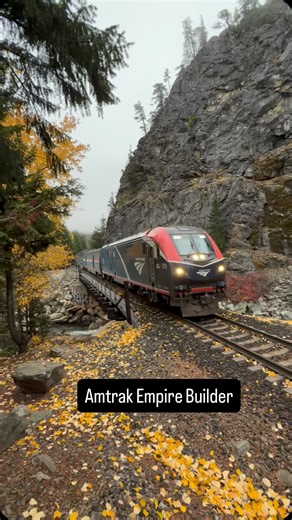 “The Slot” The Amtrak Empire Builder Train 8 is seen heading westbound passing though a famous location on Steven’s Pass called “The Slot”. The Great Northern Railway built the original Stevens Pass line through the Cascade Mountains. The historic route was carved by John F. Stevens over 100 years ago. Stevens Pass stands at an elevation of 4,061 feet above sea-level in the heart of the Pacific Northwest’s Cascade Mountains. Large granite outcroppings tower above the densely forested landscape w