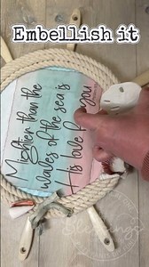 Dollar Tree Paint Brushes + Pizza Pan = GENIUS Nautical Decor Hack! #shorts