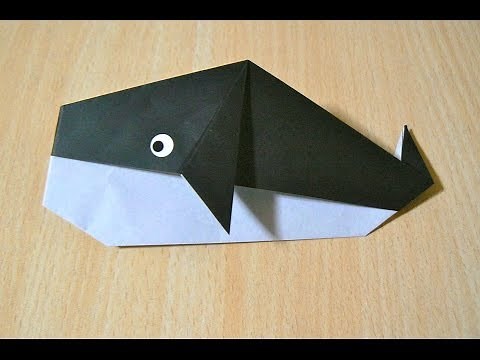 Comment faire baleine. Origami. L'art du pliage de papier.