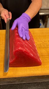 355K views · 5.5K reactions | Sushi Perfection: Watch a Chef Fine-Tune Akami for the Ultimate Sushi! #AkamiSushi #SushiMaster #SushiPrep #ChefSkills #FineTrim | Seafood Adventure | Facebook