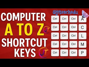 🔥 A to Z Computer Shortcut Keys | Complete Keyboard Shortcuts Guide || Easy & Fast Learning.
