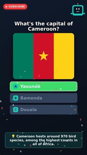 What's the capital of Cameroon? 🤔 Capitals Quiz #Shorts