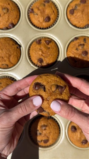 3.2K views · 16 reactions | These are the BEST Pumpkin Chocolate Chip Muffins! They're moist, packed with pumpkin flavor and studded with semisweet chocolate chips. You only need 30 minutes from start to finish to make them happen.  RECIPE: https://www.justataste.com/best-pumpkin-chocolate-chip-muffins-recipe/ | Just a Taste | Facebook