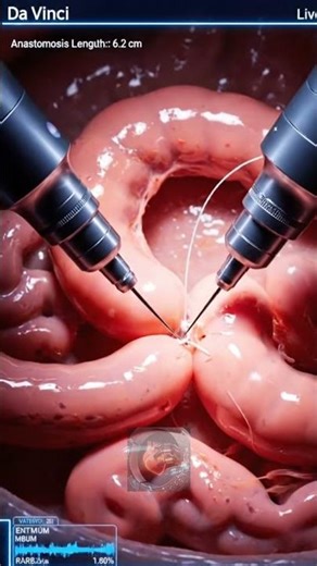 Robotic Arm Suturing Internal Bowel Anastomosis | Precision GI Surgery Explained