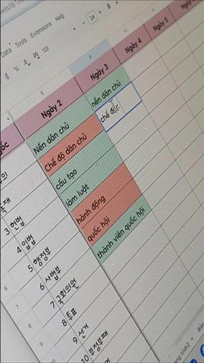 Học từ vựng bằng gg sheet nà. #SHeenatry #hoctienghan #hoctuvung #tutorial #hanquoc #hoctienghan