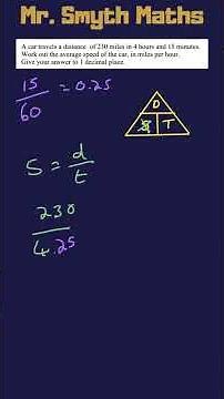 GCSE Maths | Speed Distance Time (Compound Measures) #speeddistancetime #compoundmeasures