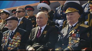 Russian President Vladimir Putin said the world is at a "decisive turning point" in his address for the Victory Day parade on Moscow's Red Square. "A real war has been unleashed against our motherland," he said as Russian missiles targeted Ukrainian cities. | CBC News