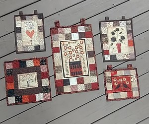Handmade Patchwork Mini Quilt Wall Hanging: Rustic Autumn Decor - Etsy