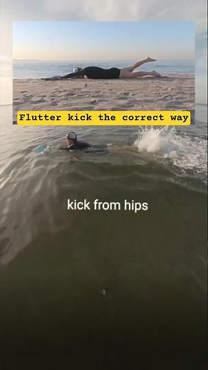 Flutter kick common mistake and fix #swimming #shorts #triathlontraining